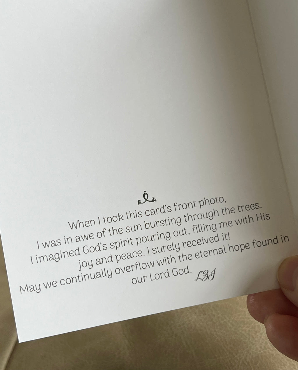 "Romans 15:13" greeting card