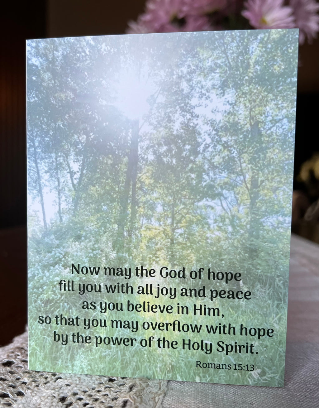 "Romans 15:13" greeting card
