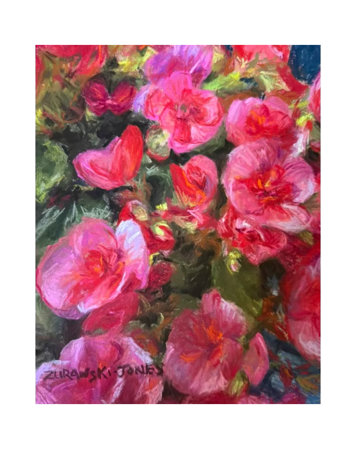 Pastel Painting “Beguiling Begonias II”