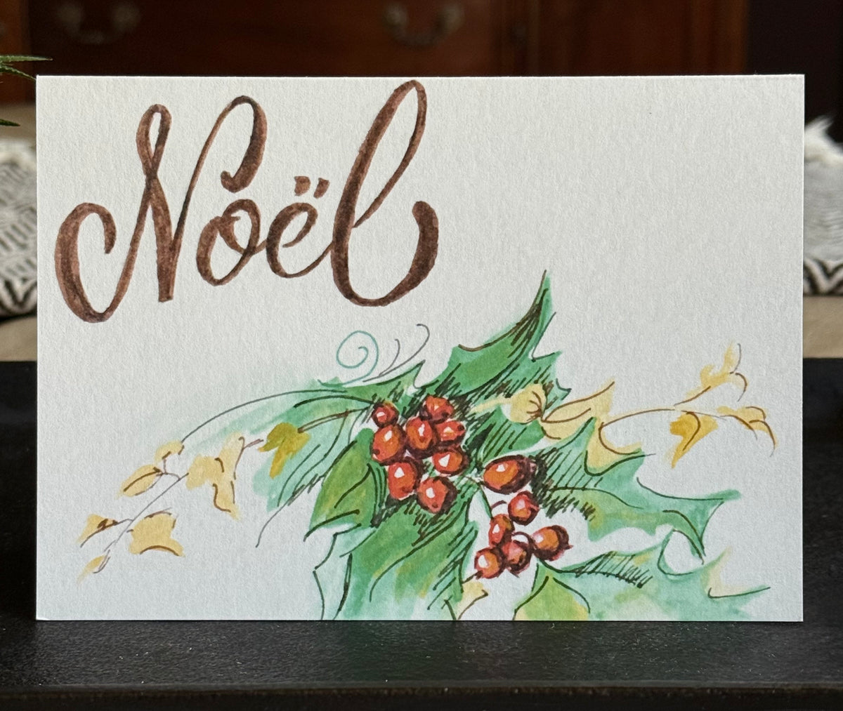 "Noel" 7x5" Christmas card