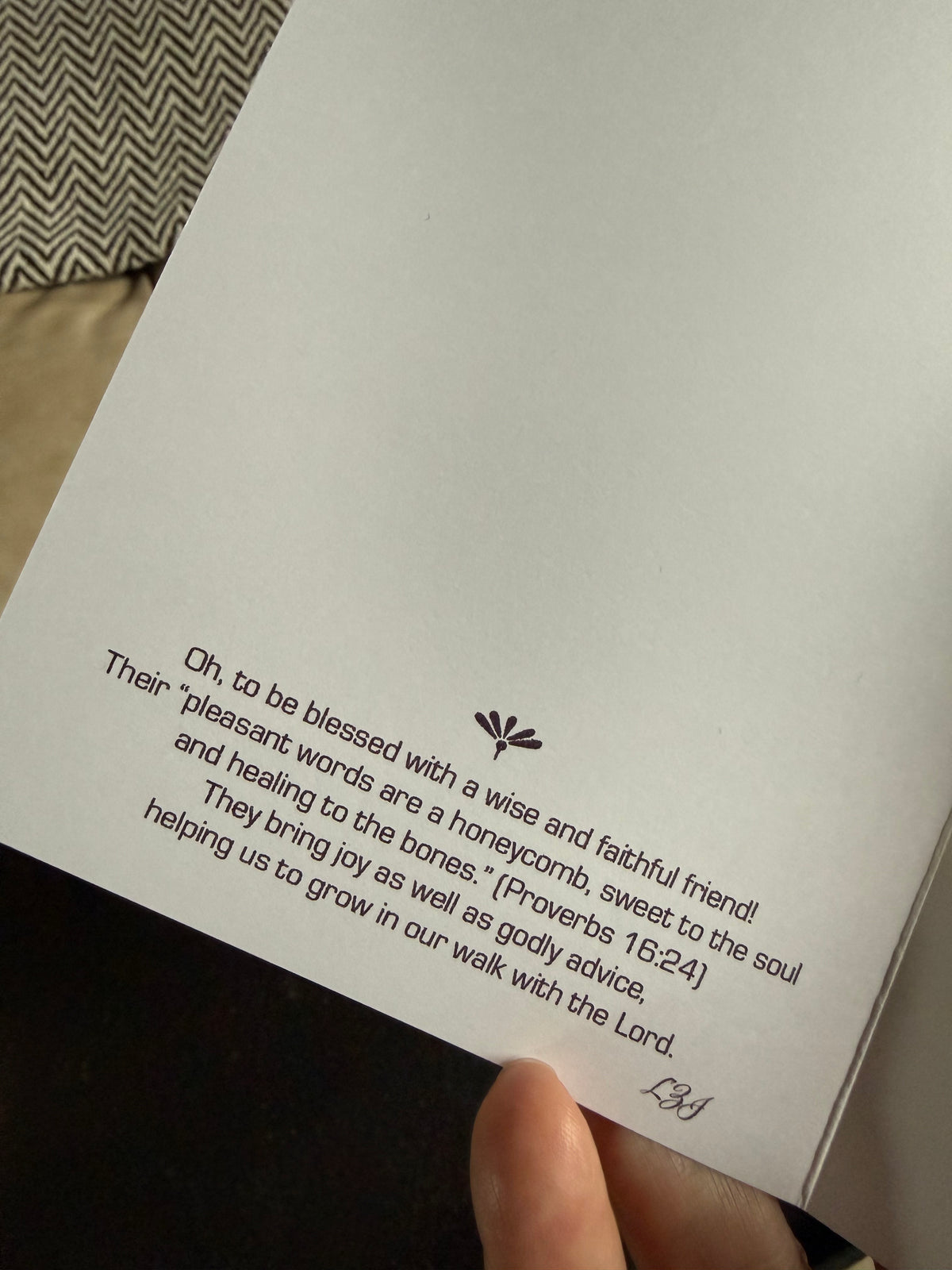 "Proverbs 27:9" greeting card